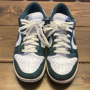 Nike womens green with special shine shimmer and White Sneakers